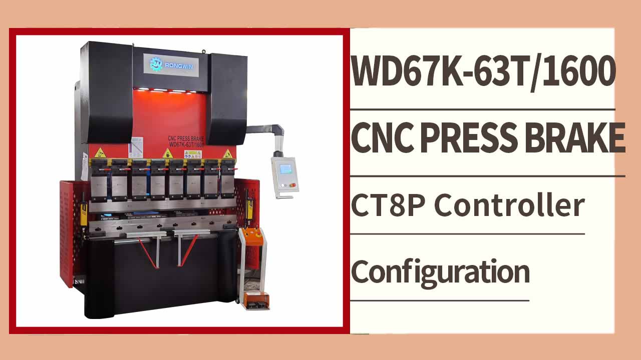 RONGWIN guía ypu WD67K-63T1600 CT8P prensa plegadora CNC hidráulica para doblado de chapa de acero y pruebas